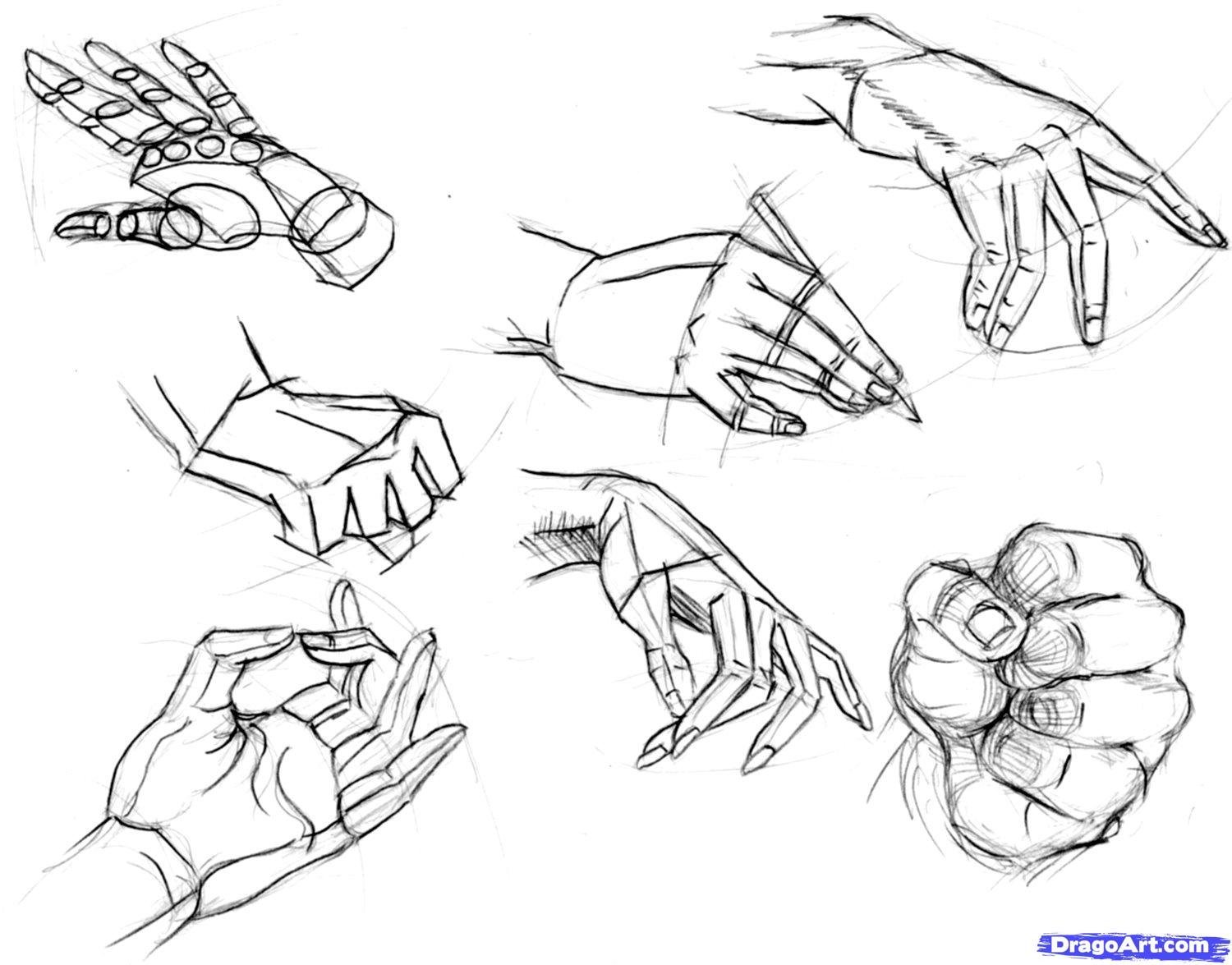 Как правильно держать кулак. Зарисовки рук. Наброски кистей рук. Скетчи рук. Уроки рисования рук.