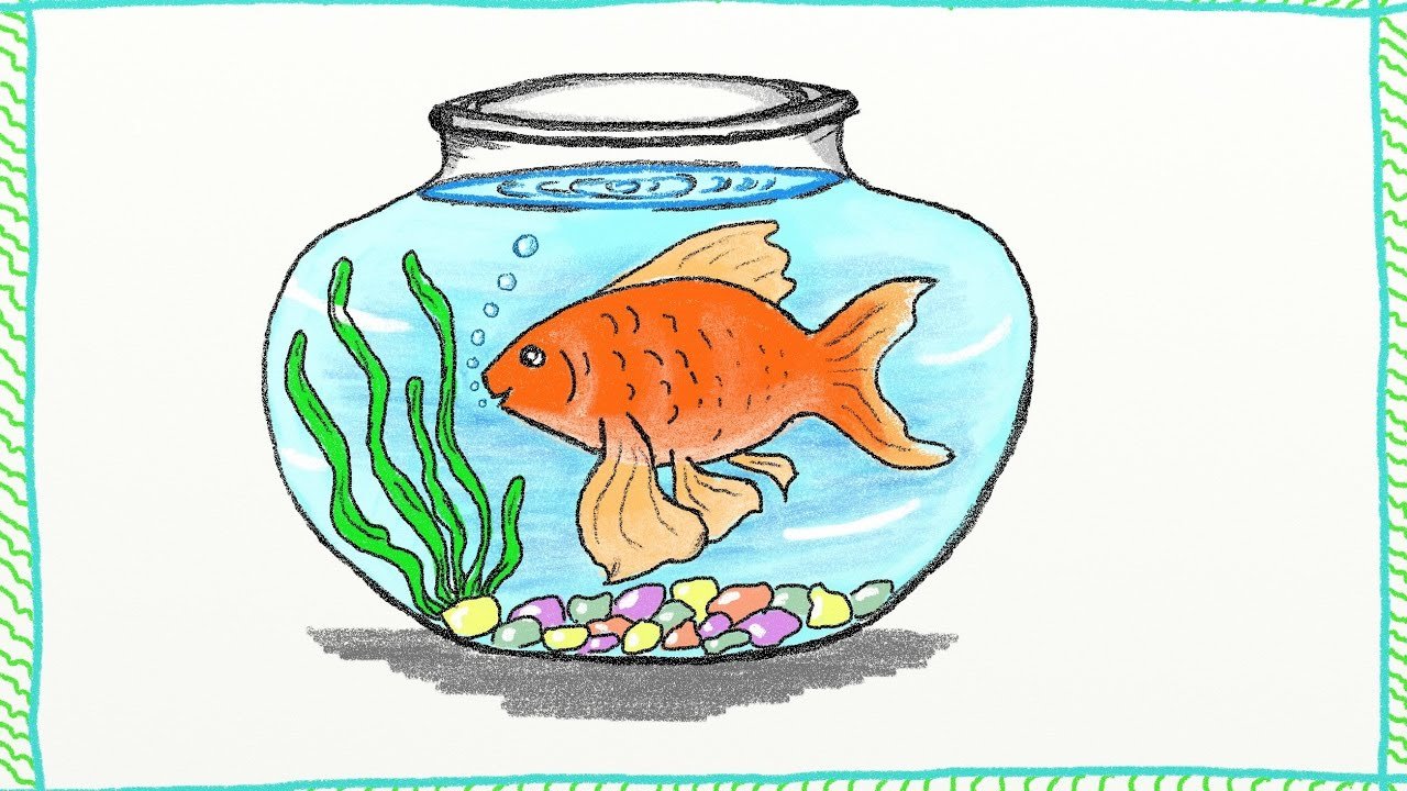 Рисования рыбки плавают в аквариуме. Аквариум с рыбками рисунок. Рыбки в аквариуме рисование. Аквариум рисунок для детей. Рыба в аквариуме рисунок.
