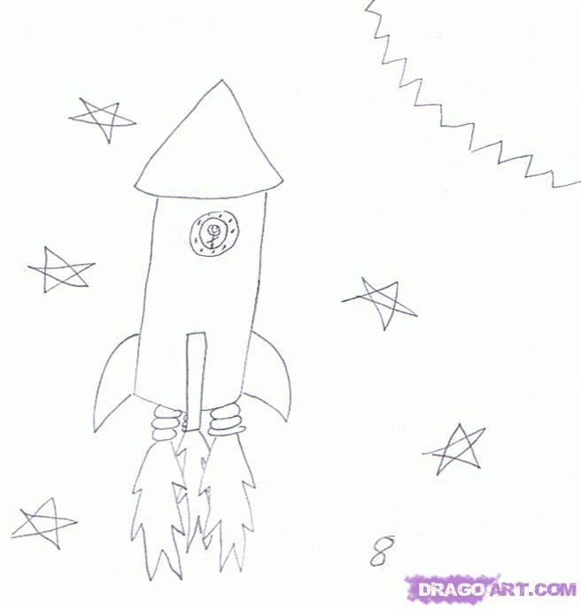 Покажи как нарисовать ракету. Поэтапное рисование ракеты. Рисование в старшей группе ракета карандашами. Ракета рисунок карандашом. Поэтапное рисование ракеты для детей.
