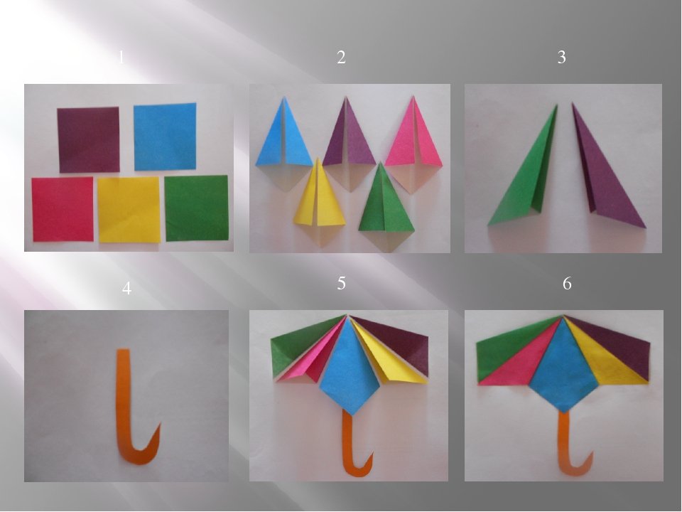 Аппликации из цветной бумаги средняя группа. Конструирование избумагив подготовительной груп. Конструированиеиз бумаги в средней гиуппе. Аппликация цветные зонтики в старшей группе. Конструирование из бумаги в средней группе.